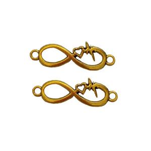 پلاک دستبند طرح بی نهایت کد PD186 بسته 2 عددی