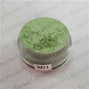 رنگ گریم سبز متالیک شماره M11 سیلک