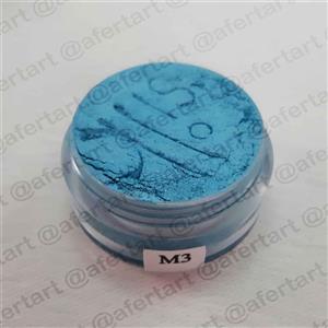 رنگ گریم سبز-آبی متالیک شماره M3 سیلک