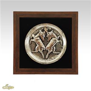 تابلو قلم زنی دو گوزن 