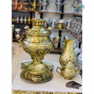 سرویس سماور برنجی 6 لیتری