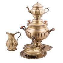 سرویس سماور برنجی 6 لیتری