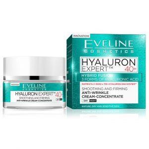 کرم آبرسان ویتامین B5 ضد چروک اولاین EVELINE مدل Hyaluron Clinic 40 Plus Intensely Firming Anti Wrinkle Cream 