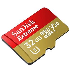 کارت حافظه microSDHC سن دیسک مدل Extreme V30 کلاس 10 استاندارد UHS-I U3 سرعت 90MBps ظرفیت 32 گیگابایت Sandisk Extreme UHS-I U3 V30 Class 10 90MBps microSDHC - 32GB