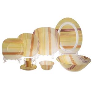 سرویس غذاخوری 38 پارچه لومینارک مدل Orange Stripes Luminarc Orange Stripes 38 Pieces Dinner Ware Sets