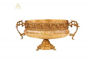 کشکول بزرگ دکوری پایه دار گلدکیش کد 893272