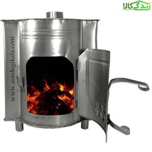 بخاری گرمایشی هیزمی و کبابی دو کاره