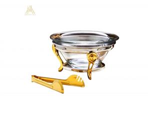 سوفله استیل سالاد خوری حلقه نگین دار طلایی سافینوکس 001