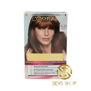 رنگ موی لورآل مدل Excellence محصول فرانسه شماره ۶.۳۵ 