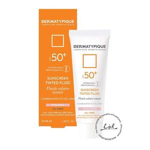 کرم ضد آفتاب رنگی پوست چرب اس پی اف 50 درماتیپیک بژ طلایی