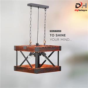 چراغ آویز چوبی کد D/104 PLUS