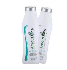 شامپو 300 میل ضد شوره مخصوص مو های چرب آموس وان  حاوی Dermosoft liquid