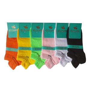 6 جفت جوراب مچی اسپرت زنانه و مردانه سه پاشنه ساده رنگی کد PH331