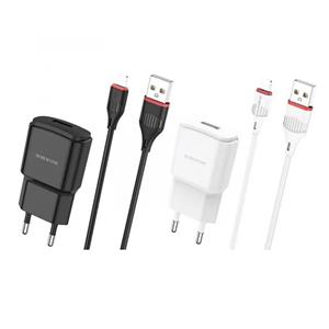 شارژر دیواری BOROFONE BA48A به همراه کابل لایتنینگ
