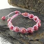 دستبند تمام سنگ طبیعی رودونیت Rhodonite Bracelet