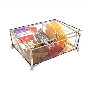 جعبه تی بگ شیشه ای سه خانه کد 70127