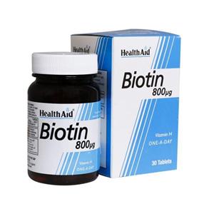 قرص بیوتین 800 هلث اید - 30 عددی Health Aid Biotin 30 Tabs