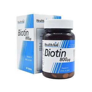 قرص بیوتین 800 هلث اید - 30 عددی Health Aid Biotin 30 Tabs