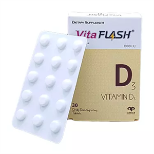 قرص ویتامین د3 1000 میلی گرم ویتافلش 30 عددی Aramis Pharmed VitaFlash D Tabs 