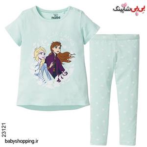 ست تیشرت شلوار دخترانه فروزن آلمان سایز 1 تا 2  سال