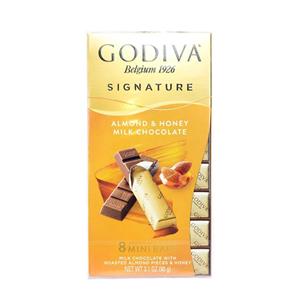 شکلات بار شیری بادام و عسلی گودیوا 8 عددی (godiva) 90 گرمی 