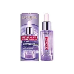 سرم ضد چروک لورال مدل Loreal Revitalift Filler حجم 30 میلی لیتر Loreal Expert Paris Revitalift Filler Pure Hyaluronic Acid Serum 30 ml