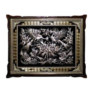 تابلو قلم زنی طرح گل ومرغ مدل 6004 