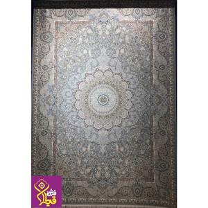 فرش قیطران طرح نیلوفر (گل برجسته)