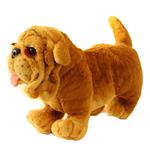 عروسک سگ بولداگ طبیعی رنگ(روشن) طول ۳۵ سانتیمتر