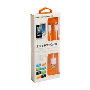 کابل 2in1 USB Cable دو سرآیفون و اندروید مدل LC42