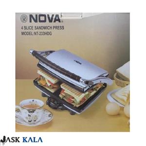 گریل و ساندویچ ساز حرفه ای اصلی نوا مدل NT-233HDG