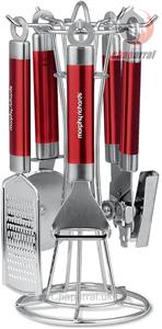 ست ابزار آشپزخانه 4 تیکه مورفی ریچاردز انگلستان Morphy Richards Küchenutensilien Set 4 tlg -rot