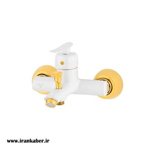 شیر دوش سفید طلایی مدل تنسو برند تیرگان