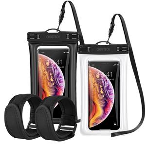 کاور ضدآب شناور تلفن‌های هوشمند پک دوعددی چویتک به همراه بند گردن و بازو CHOETECH Floating Waterproof Case with Armband Neck Strap 2Pack 