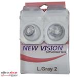 لنز رنگی نیوویژن خاکستری دور مشکی L.Gray 2 New Vision