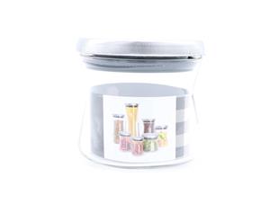  ظرف حبوبات شیشه ای با درب استیل 300 سی سی کد B300S _ام جی اس  