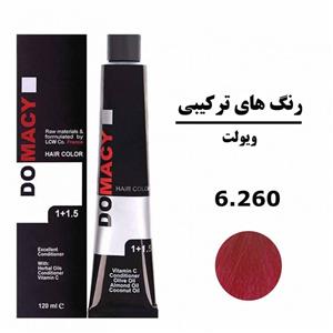 رنگ مو دوماسی سری ارغوانی شماره 6.260 حجم 120 میلی لیتر رنگ ارغوانی روشن