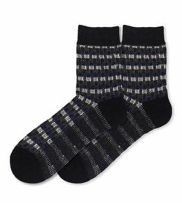 جوراب پشمی Coco & Hana ساقدار طرح راه راه قهوه ای مردانه