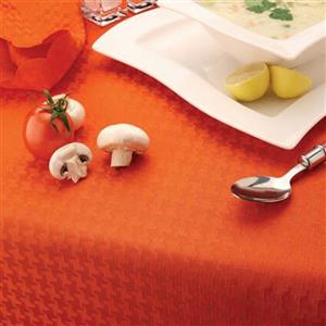 رومیزی ژاگارد 8 نفره مستطیل 250*150 طرح کنزو نارنجی