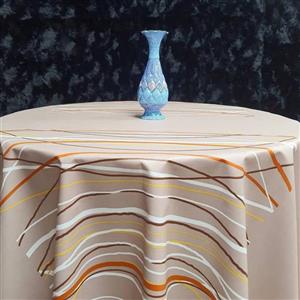 رومیزی سفره ای چاپی رزین تاژ 8 نفره مستطیل 140*220 طرح شکلاتی