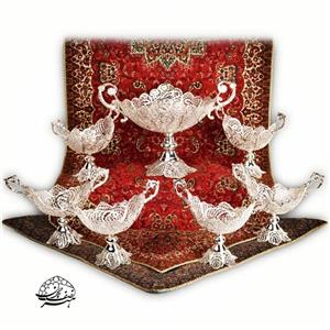 ست هفت پارچه کشکول پایه دار ملیله کاری کد 75