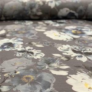 رومیزی سفره ای پانو کتان رزین تاژ 8 نفره مستطیل 140*220 طرح رز طوسی