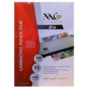 طلق پرس A3 براق 125 میکرون مدل NNC بسته 100 عددی 