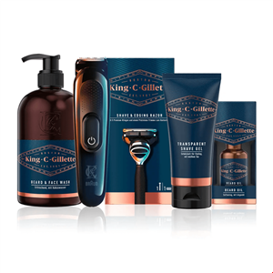 ست ریش تراش ژیلت آمریکا Gillette King C. Gillette Premium Bartpflege Set