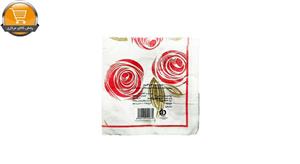 دستمال سفره گلریز طرح گل رز بسته ۲۰ عددی