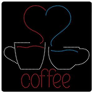 تابلو ال ای دی آیاز طرح کافه دو فنجان کد 441