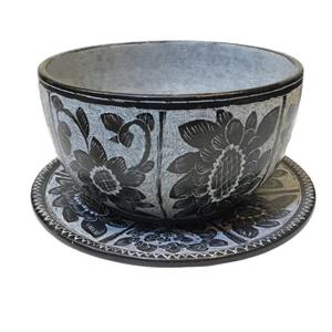 ست کاسه و بشقاب سنگی طرح گلبان