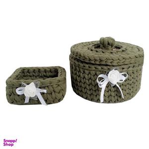 سبد قلاب بافی تریکو کد 104 مجموعه 2 عددی