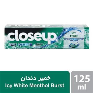 خمیر دندان سفیدکننده کلوس آپ مدل Menthol Burst حجم 125 میلی لیتر Close Up Icy Fresh Menthol Burst Toothpaste 125g