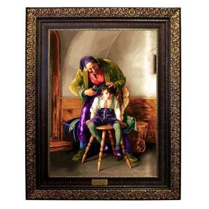 تابلو فرش ماشینی نقش نگار رضوی طرح پدر بزرگ کد 954P